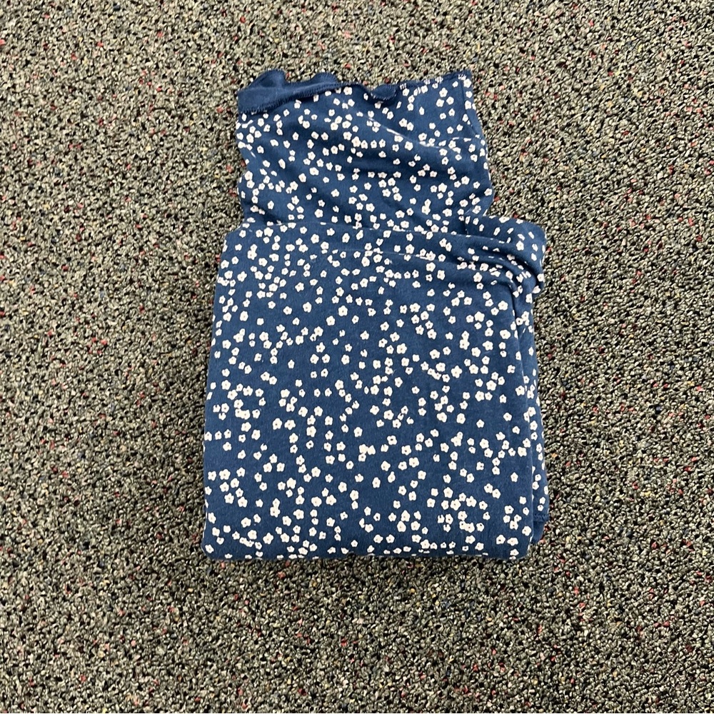 GAP Blue & White Floral Print Lightweight Turtleneck Cotton Shirt Sweater Sz M - Picture 10 of 12